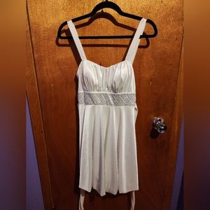 White Satin Dress